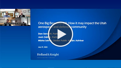Blue PowerPoint slide and white play button