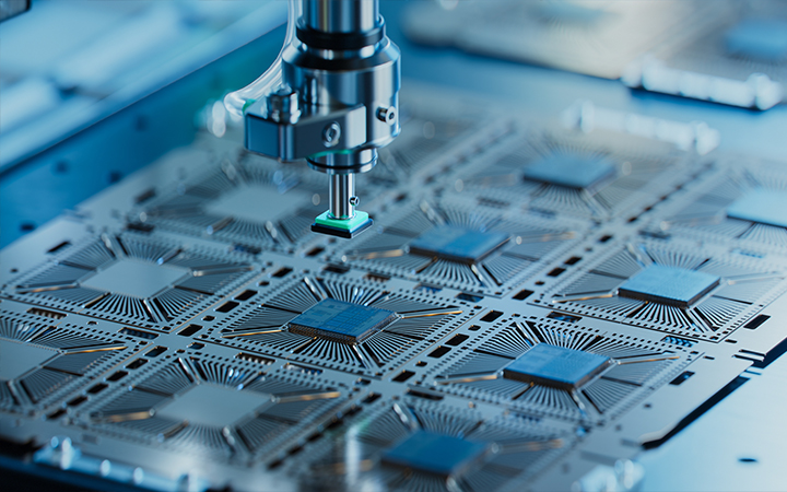 Blue computer chips