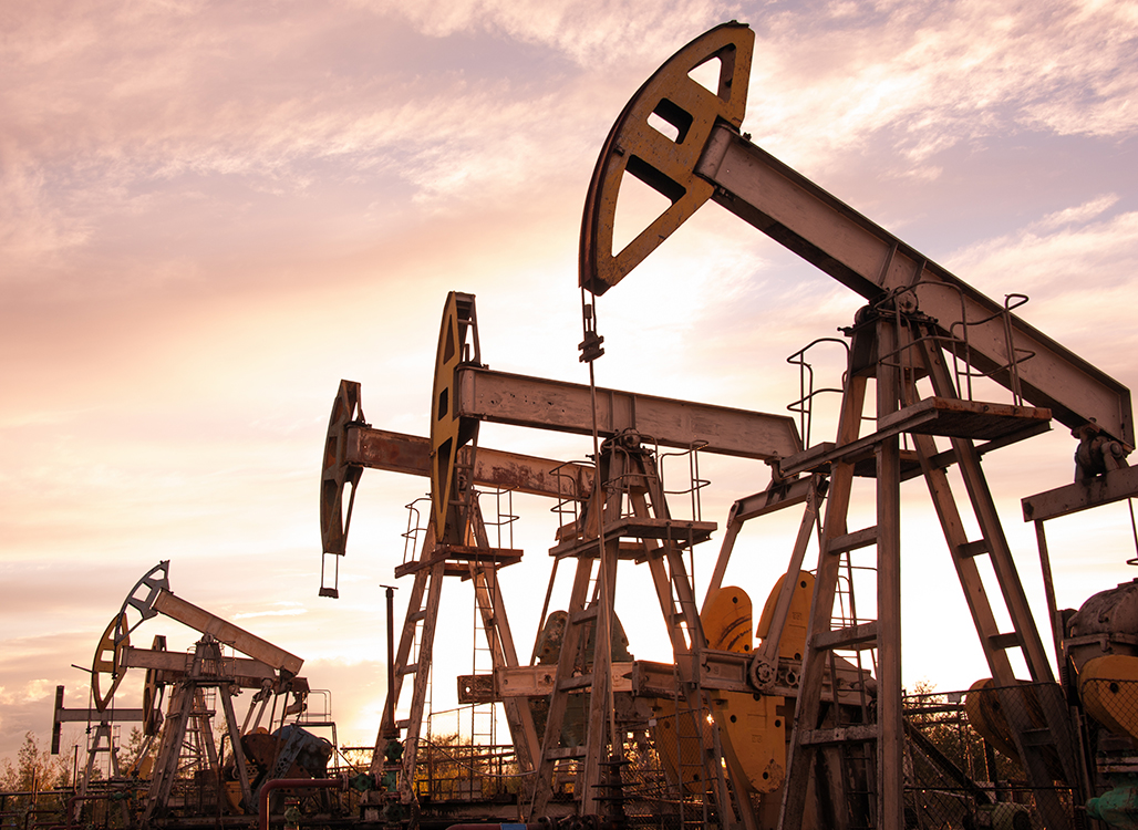 Oil Drilling Rig on Land